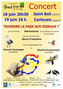 Concert Chorale Rencontres - 18/06 à l’Église de Saint-Boil