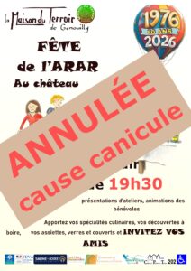 Fête RAR annulée